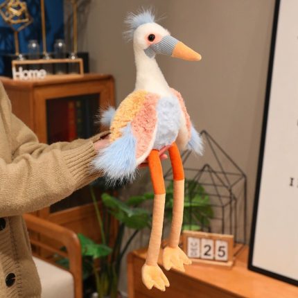 Crane Plush Doll - Long-Legged Bird Stuffed Toy, Cute Gift for Girls, Perfect Event Present & Table Decoration
