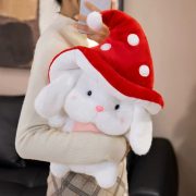 New Mushroom Rabbit Plush Toy - Cute Lop-Eared Bunny Doll, Perfect Claw Machine Prize, Pillow & Birthday Gift