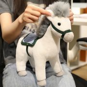 Lucky Racehorse Series Pony Plush - Holiday Decoration Ornament, New Year Gift, Realistic Horse Doll - Image 2