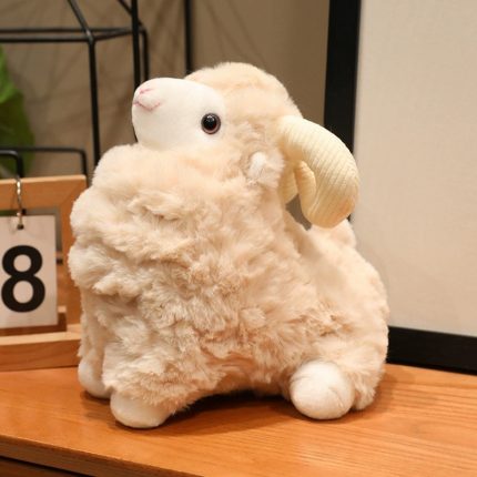 Dudu Sheep Plush Toy - Cute Lamb/Goat/Alpaca Stuffed Animal, Perfect as Doll, Pillow, or Decorative Ornament